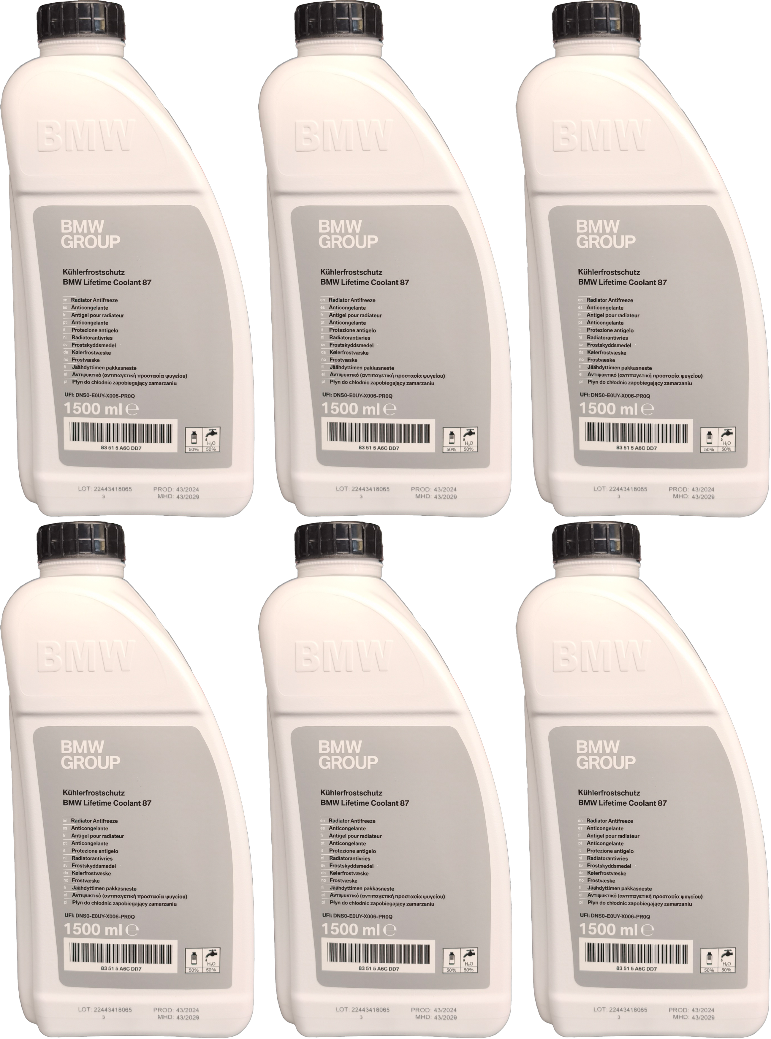 Original BMW Kühler-Gefrier-und Korrosionschutzmittel nitritfrei 6 x 1,5=9 Liter